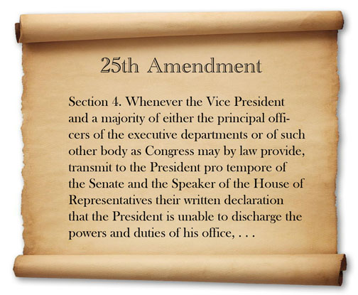 美国宪法第 25 条修正案，第 4 条
